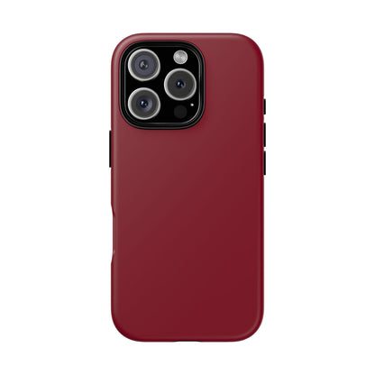 Solid Burgundy Red Tough Phone Case