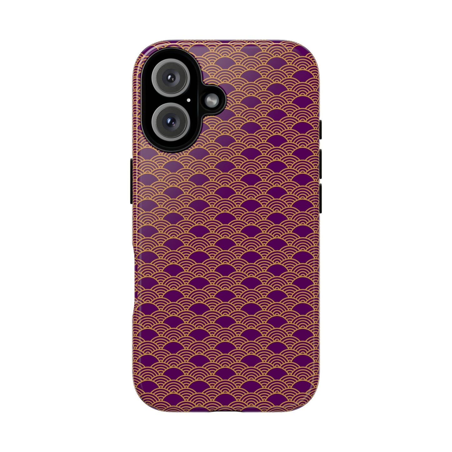 Luxurious Purple Japanese Vintage Seigaiha Wave Tough Phone Case