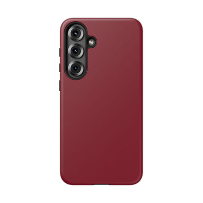 Solid Burgundy Red Tough Phone Case
