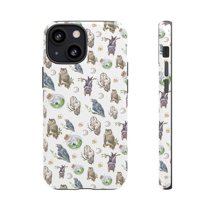 Whimsical Owl Crow Bat Eyeball Tough Phone Case