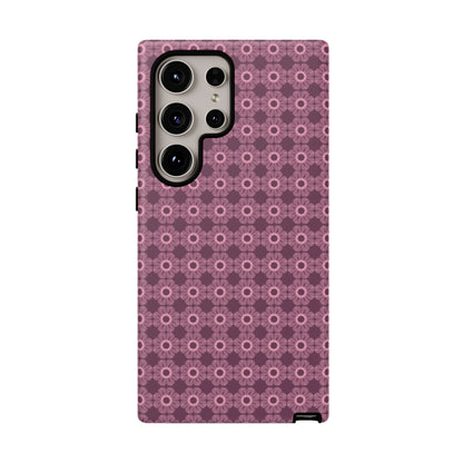 Romantic Dark Pink Floral Tough Phone Case