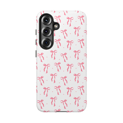 Cute Pink Ribbons Tough Phone Cases