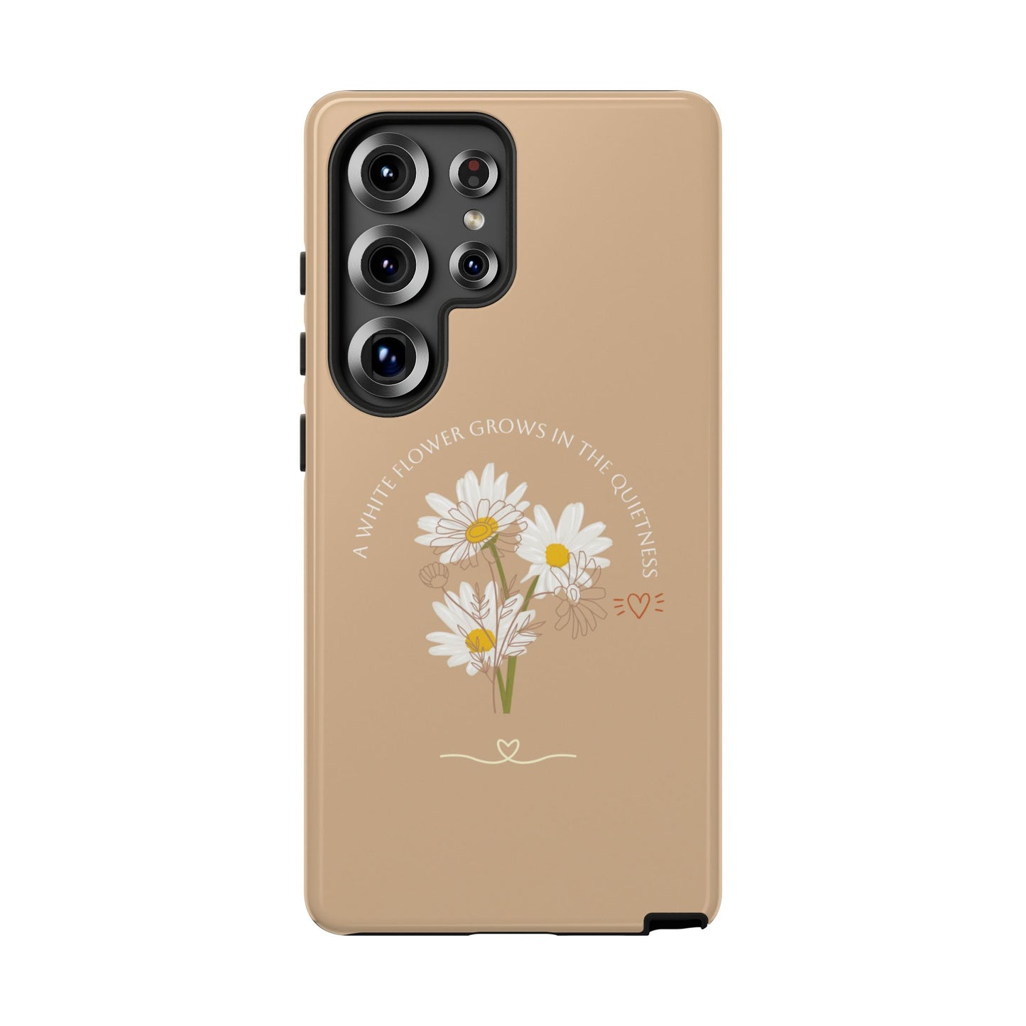 Summer Beige Color Daisy Floral