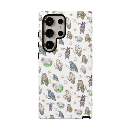 Whimsical Owl Crow Bat Eyeball Tough Phone Case