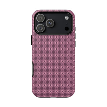 Romantic Dark Pink Floral Tough Phone Case