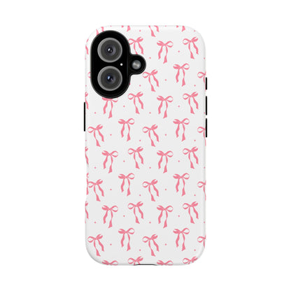 Cute Pink Ribbons Tough Phone Cases