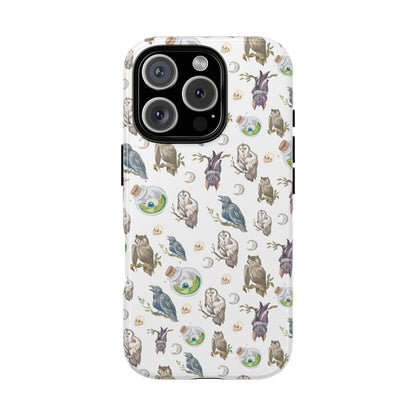 Whimsical Owl Crow Bat Eyeball Tough Phone Case