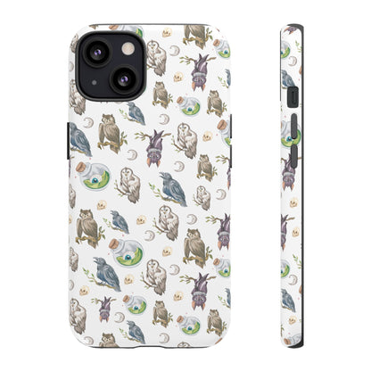 Whimsical Owl Crow Bat Eyeball Tough Phone Case