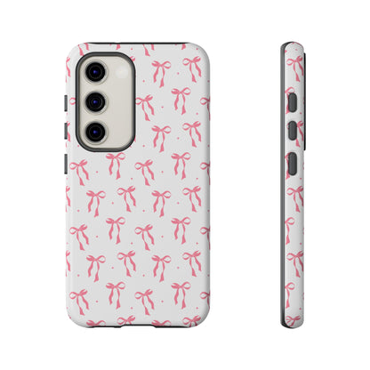 Cute Pink Ribbons Tough Phone Cases