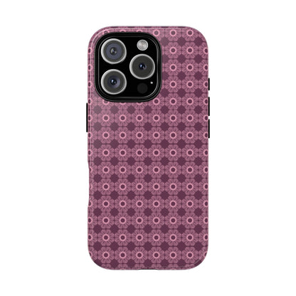 Romantic Dark Pink Floral Tough Phone Case