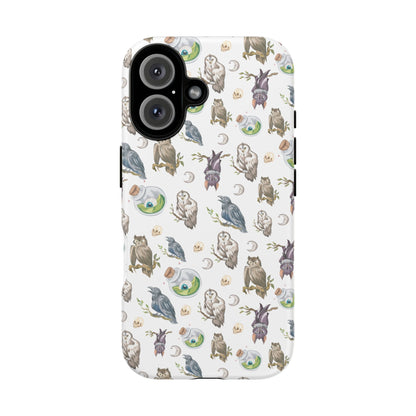 Whimsical Owl Crow Bat Eyeball Tough Phone Case