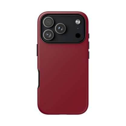 Solid Burgundy Red Tough Phone Case
